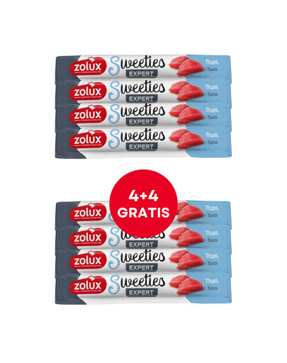 ZOLUX Friandise crémeuse pour chat SWEETIES au thon 8 x 14 g (4+4 GRATUITES)