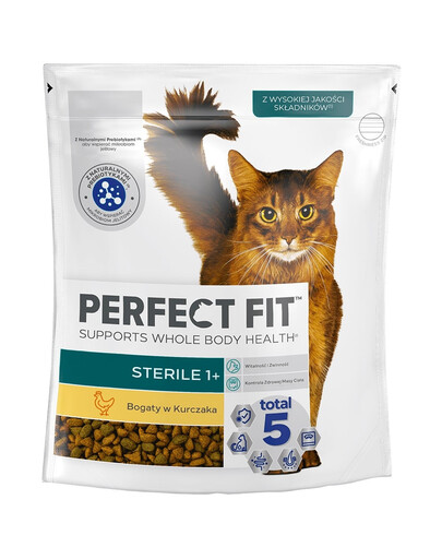 PERFECT FIT (Sterile 1+) 750g Riche en poulet - nourriture sèche pour chat après stérilisation
