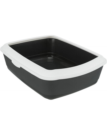 TRIXIE Classic gris foncé/blanc litière pour chat 37x15x47 cm