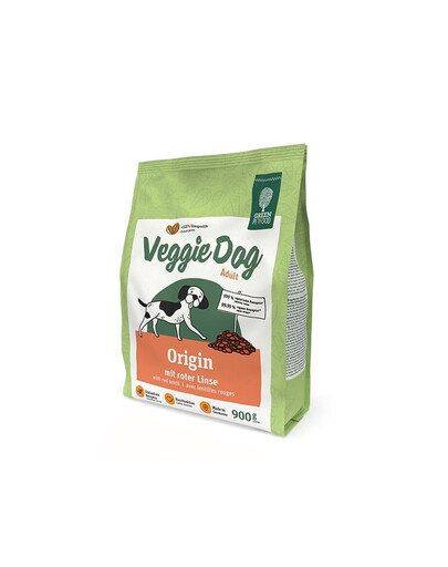 GREEN PETFOOD VeggieDog Origin avec des lentilles rouges 900g