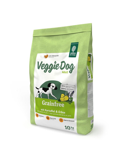 GREEN PETFOOD VeggieDog Grainfree avec pommes de terre et petits pois 10kg
