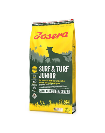 JOSERA Surf Turf Junior 12,5 kg alimentation sans céréales avec saumon et agneau pour chiots