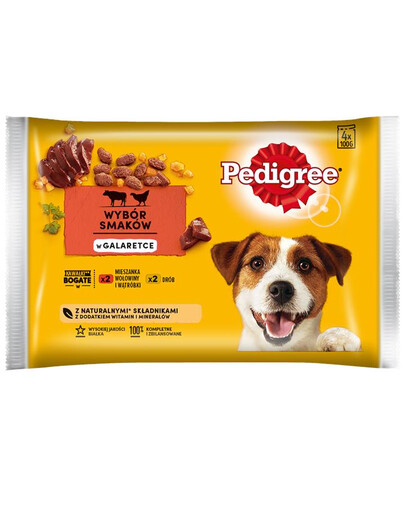PEDIGREE gelée de bœuf et de volaille 4x100g