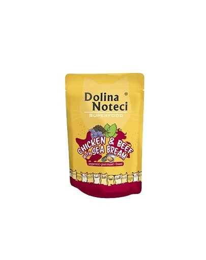 Superfood kurczak, wołowina, dorada 85g mokra karma dla kotów