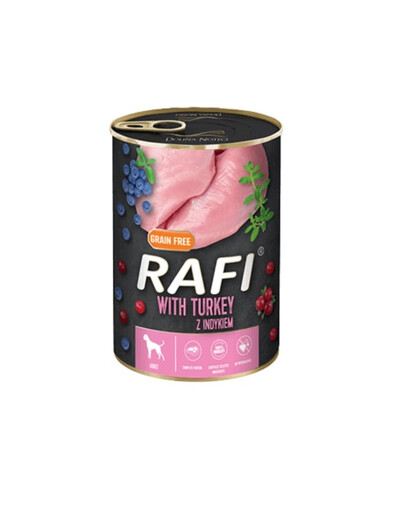 RAFI Turkey z indykiem 400 g mokra karma dla psa