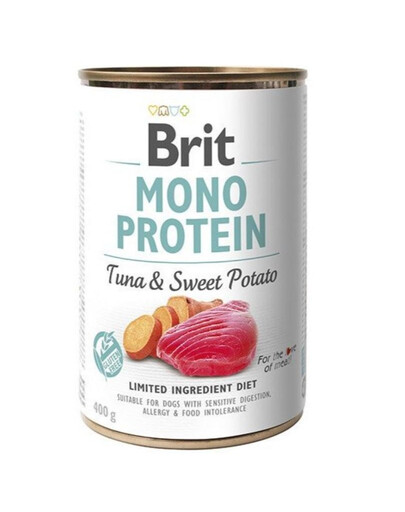 BRIT Mono Protein Tuna & Sweet Potato - nourriture monoprotéique thon & patate douce - 400 g