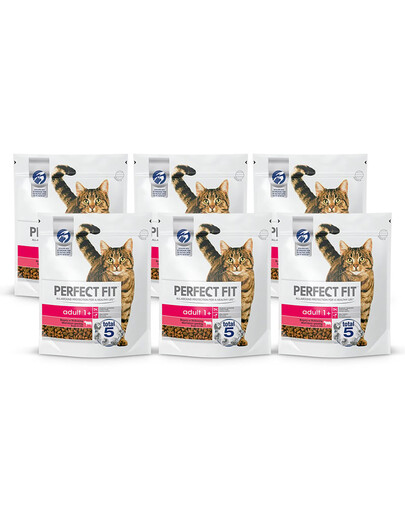 PERFECT FIT Cat 6x750 g Adult beef multi croquettes au boeuf pour chats