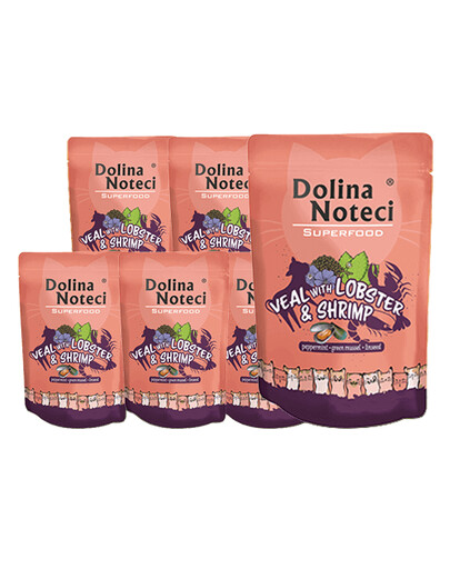 DOLINA NOTECI Superfood homar i krewetki mokra karma dla kotów 10x85 g