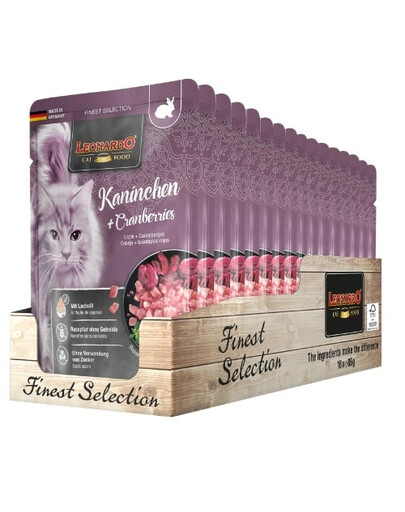 LEONARDO Finest Selection Lapin aux canneberges 16x85 g