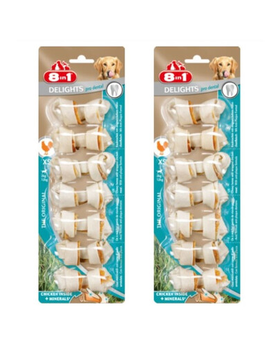 8IN1 Friandises pour chiens Dental Delights Bones XS 2x7 pièces