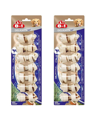 8IN1 Os pour chien Beef Dlights Bones XS 2x7 pièces