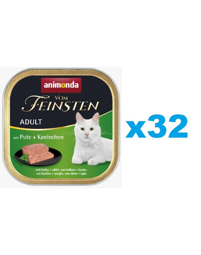 ANIMONDA Vom Feinsten Adult z indykiem i królikiem 32x100 g
