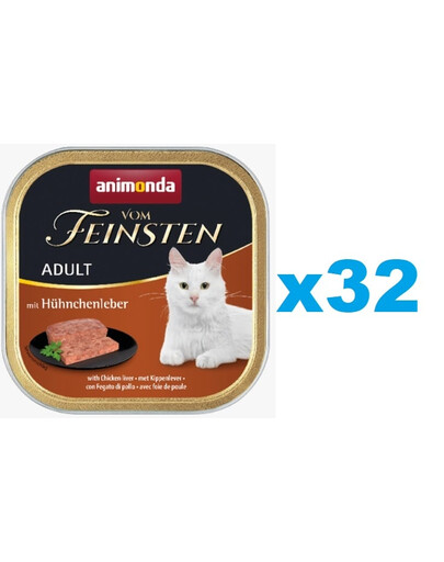 ANIMONDA Vom Feinsten Adult z wątróbką drobiową 32x100 g