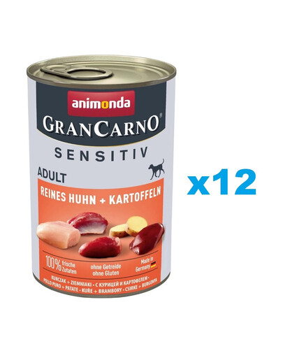 ANIMONDA Grancarno Sensitive kurczak z ziemniakami 12x400 g