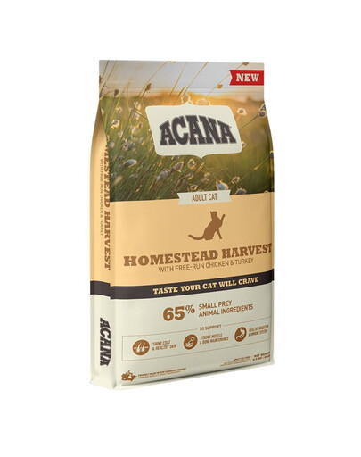 ACANA Homestead Harvest Cat 4,5 kg + APPLAWS Cat Adult Mousse Chicken (mousse au poulet) 6 x 70 g GRATUIT