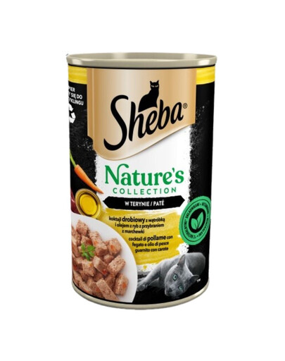 puszka 400 g Nature's Collection koktajl drobiowy z wątróbką i olejem z ryb z przybraniem z marchewki w terynie