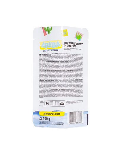 ARUBA Dog Dorsz, kasza gryczana, kapusta i kelp 100 g
