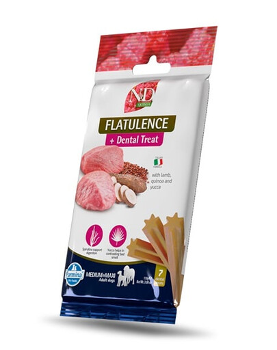 FARMINA N&D Quinoa Dental Treat Flatulence Medium/Maxi 100 g (7 pièce) friandise dentaire pour chiens de taille moyenne et grande