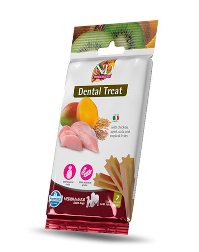 FARMINA N&D Tropical Selection Dental Treat Chicken Medium/Maxi 100 g (7 pièce) friandise dentaire pour chiens de taille moyenne et grande