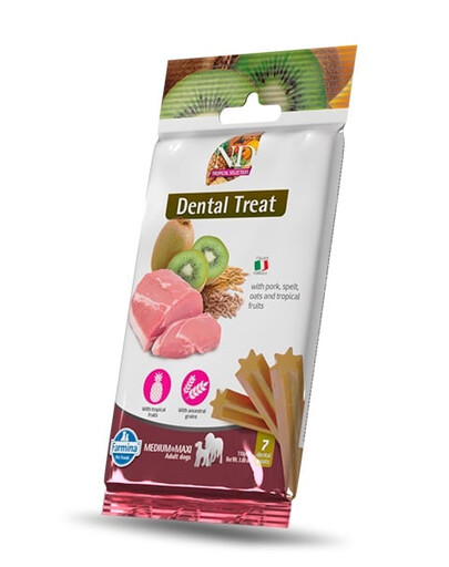 FARMINA N&D Tropical Selection Dental Treat Pork Medium/Maxi 100 g (7 pièce) friandise dentaire pour chiens de taille moyenne et grande
