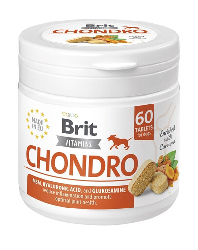 BRIT Vitamins Chondro 120g (60tabl.) préparation pour chiens soutenant la mobilité, le squelette et les articulations