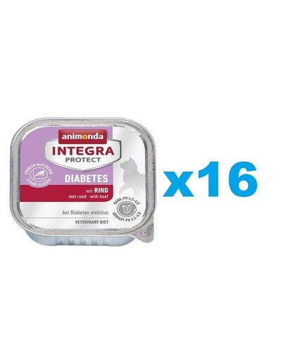 ANIMONDA Integra protect diabetes z wołowiną 16x100g