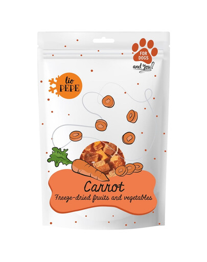 PAKA ZWIERZAKA PEPE Légumes déshydratés lyophilisés carottes pour chien 25 g