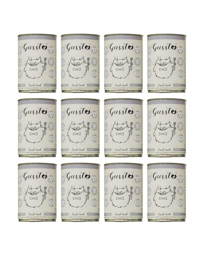 GUSSTO Cat Fresh Lamb Nourriture humide pour chat à l'agneau 12x400 g