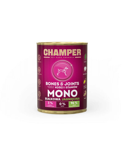 CHAMPER Bones Joints agneau monoprotéiné 400 g