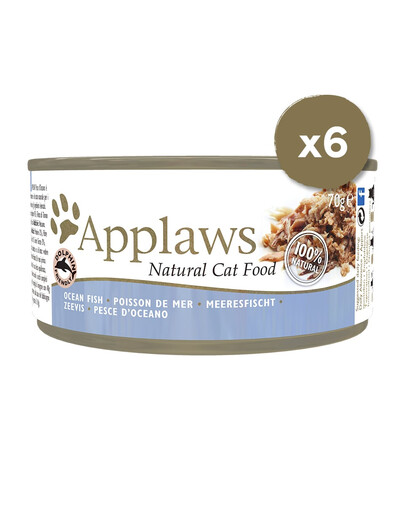 APPLAWS Puszki w bulionie dla kota 6 x 70 g