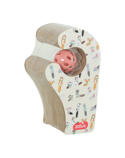 ZOLUX Griffoir pour chat CHATOUILLE patte pliable avec balle et herbe à chat