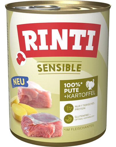 RINTI Sensible Dinde aux pommes de terre 800g
