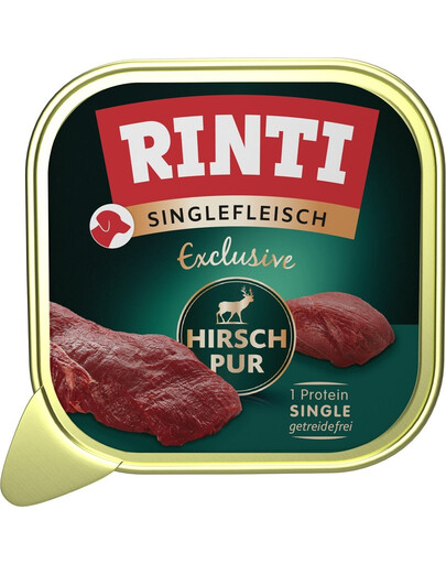 RINTI Singlefleisch Exclusive Venison Pure alimentation monoproteique avec de la venaison 150 g