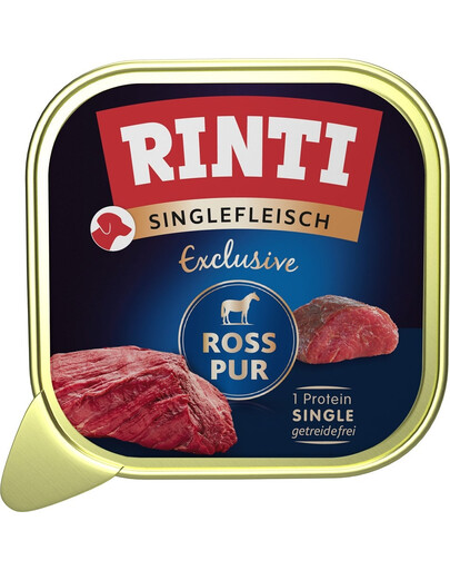 RINTI Singlefleisch Exclusive Horse Pure nourriture monoproteique avec du cheval 150 g