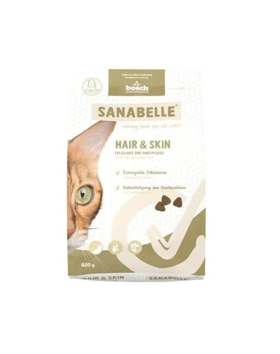 SANABELLE Hair Skin 400 g pour chats soutenant la condition du pelage et de la peau