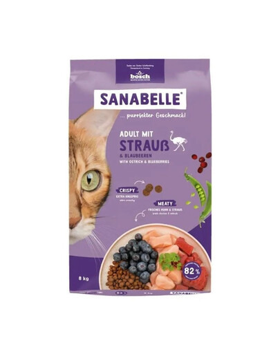 SANABELLE Adult Autruche 8 kg pour chats adultes