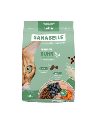 SANABELLE Sensitive Poulet 400 g pour chats ayant un système digestif sensible