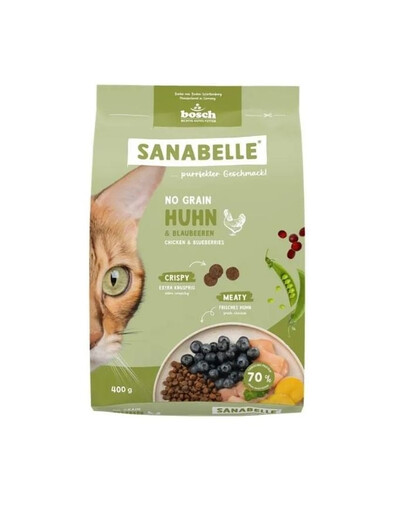 SANABELLE No Grain Poulet 400 g nourriture sans céréales pour chats