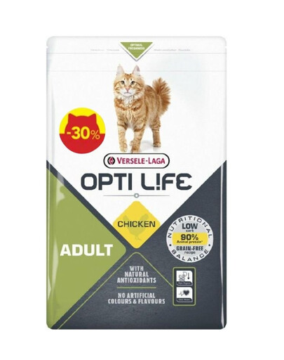 VERSELE-LAGA Opti Life Cat Adult Chicken 1kg -30% promo nourriture pour chats adultes au poulet