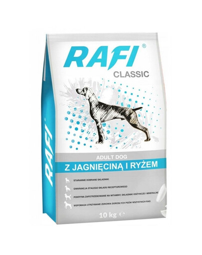 RAFI Classic avec de l'agneau et du riz pour chiens 10 kg