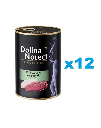 DOLINA NOTECI Premium Riche en oie pour chat 12x400 g