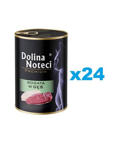 DOLINA NOTECI Premium Riche en oie pour chat 24x400 g