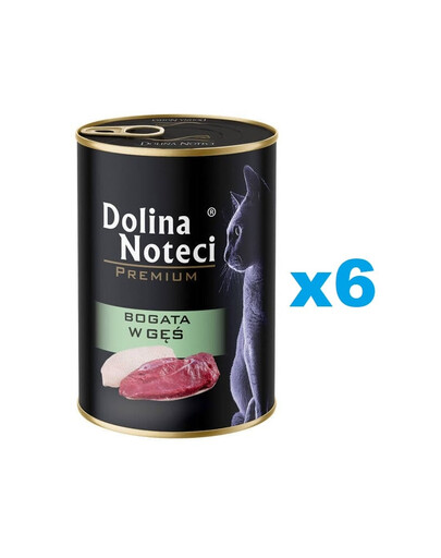 DOLINA NOTECI Premium Riche en oie pour chat 6x400 g