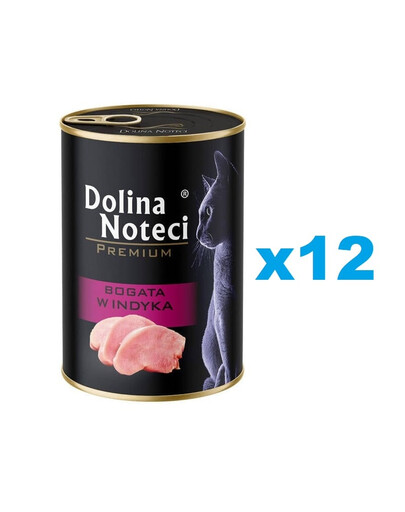 DOLINA NOTECI Premium Riche en dinde pour chat 12x400 g