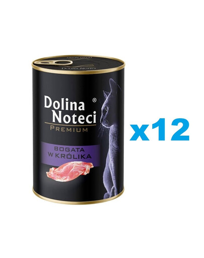 DOLINA NOTECI Premium Riche en lapin pour chat 12x400 g