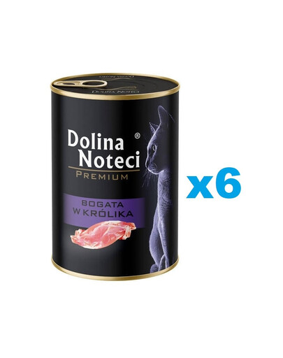 DOLINA NOTECI Premium Riche en lapin pour chat 6x400 g