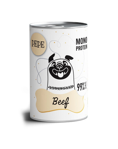 PAKA ZWIERZAKA PEPE Boeuf 99% (bœuf) 800 g nourriture monoproten