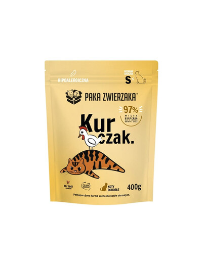 PAKA ZWIERZAKA Croquettes Poulet pour chat S 400 g
