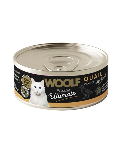 WOOLF Wild Cat Ultimate Sterilised Quail Pate 85g pâté de caille pour chats