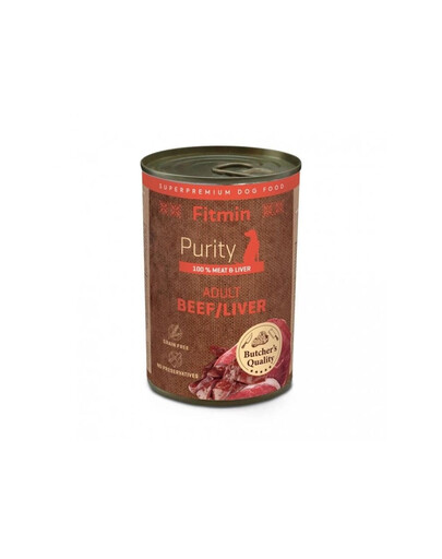 FITMIN Purity Adult Dog Beef with liver 400g boeuf avec foie pour chiens